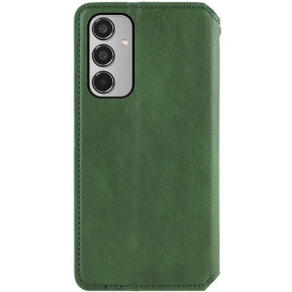 Кожаный чехол-книжка GETMAN Cubic для Samsung Galaxy M35 5G Зелёный 555-01663 фото