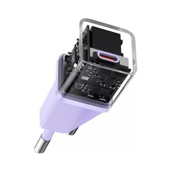 Мережевий зарядний пристрій Baseus GaN5 Fast Charger(mini) 1C 20W EU Purple 656-01300 фото
