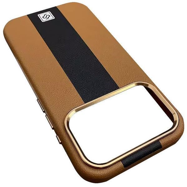Кожаный чехол Rally with MagSafe для Apple iPhone 17 Pro (6.3") Brown / Black 777-08069 фото