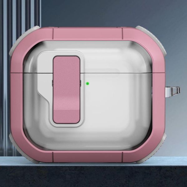 Футляр противоударный Locking Button для наушников Airpods 3 Pink 203-00414 фото