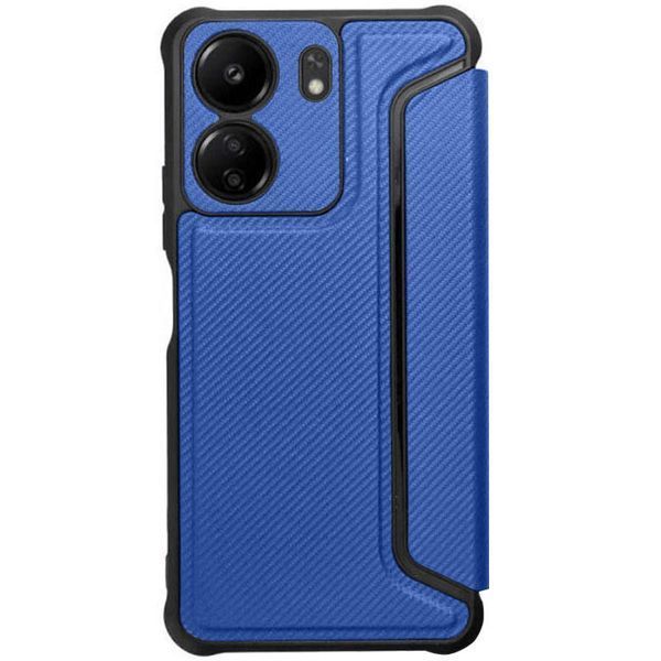 Кожаный чехол-книжка GETMAN Razor (PU) для Xiaomi Redmi 13C / Poco C65 Blue 777-07693 фото
