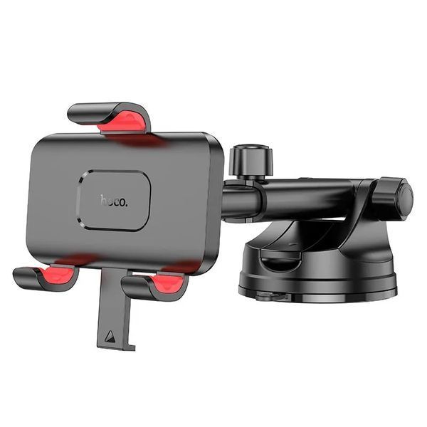 Автотримач для телефона HOCO H22 Dragon automatic clamping car holder (center console) Red Black 6942007605656 фото