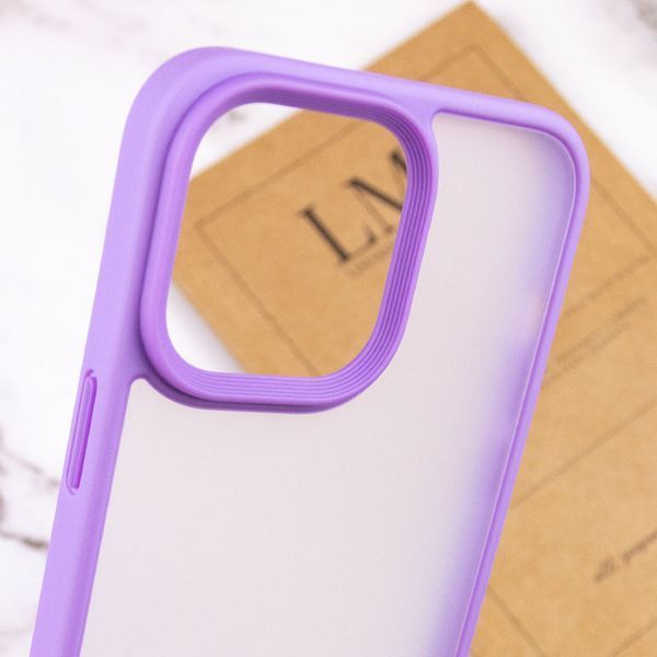 TPU+PC чехол Metal Buttons для Apple iPhone 15 Pro (6.1") Сиреневый 777-08270 фото