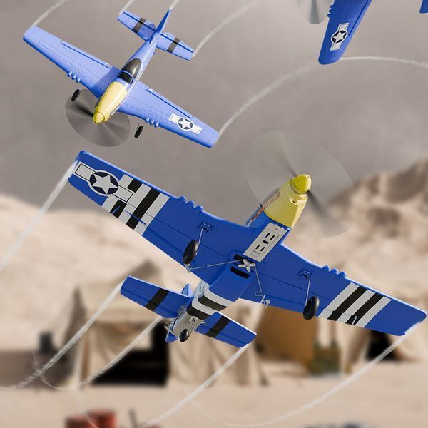 Літак на радіокеруванні SCHE W551 Four-channel Stunt Fighter Blue 656-03529 фото