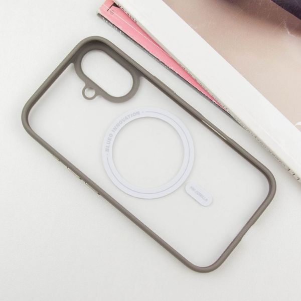 TPU+PC чохол Blueo Skin Friendly Frosted with MagSafe для Apple iPhone 16 (6.1") Grey 777-07922 фото