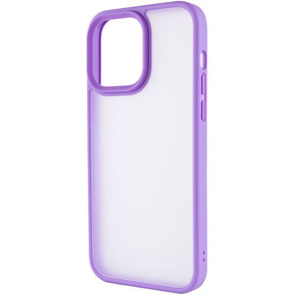 TPU+PC чехол Metal Buttons для Apple iPhone 15 Pro (6.1") Сиреневый 777-08270 фото