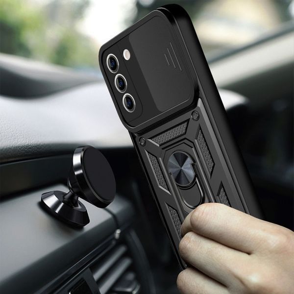 Ударопрочный чехол Camshield Serge Ring для Samsung Galaxy S21+ Black 777-04430 фото