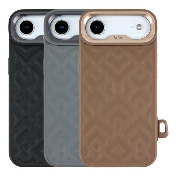 Чохол Kajsa Briquette Collection Rhombus with MagSafe для iPhone 17 Air Grey O-Ring 2020000509417 фото