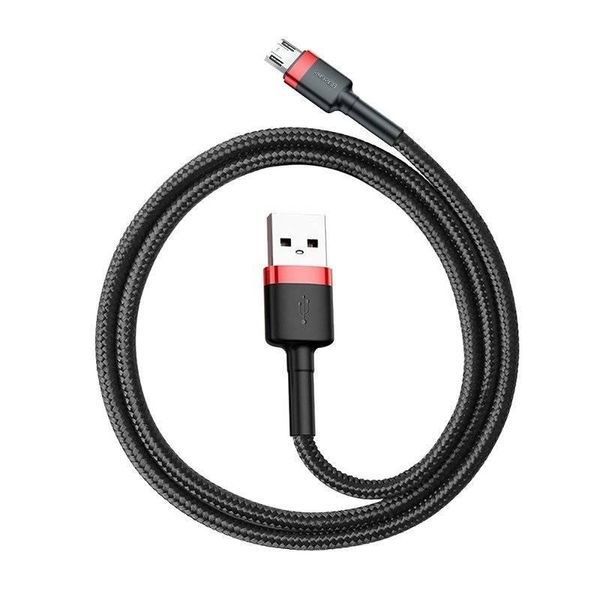 Кабель Baseus Cafule Cable USB For Micro 2.4A 1m Red+Black CAMKLF-B91 фото