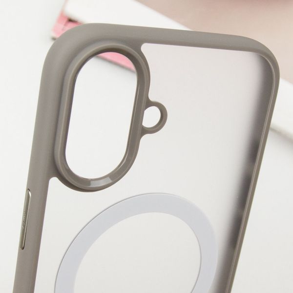 TPU+PC чохол Blueo Skin Friendly Frosted with MagSafe для Apple iPhone 16 (6.1") Grey 777-07922 фото