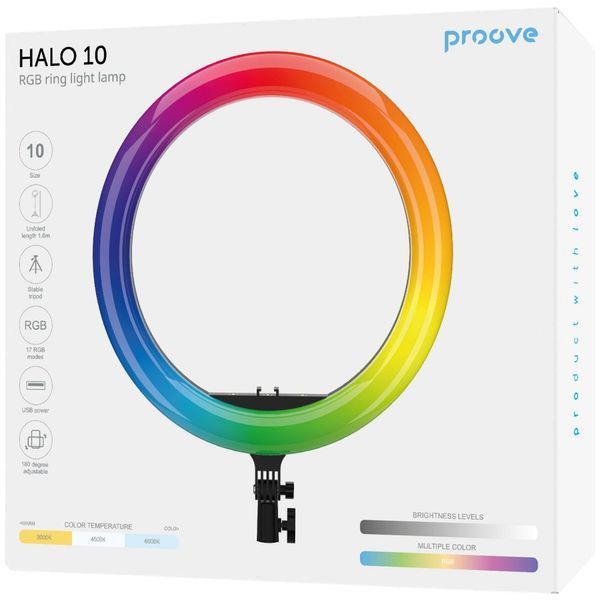 Кольцевая светодиодная RGB лампа Proove Halo (10inch) White 202-00456 фото