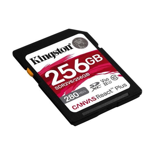 Карта пам'яті SDXC (UHS-II U3) Kingston Canvas React Plus 256Gb class 10 V60 (R280MB/s, W150MB/s) SDR2V6/256GB фото