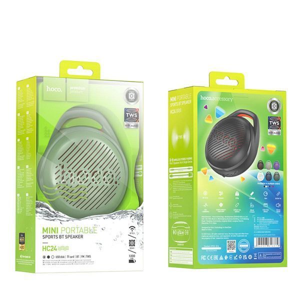 Портативная колонка HOCO HC24 Hearty sports BT speaker Spruce Green 202-00415 фото