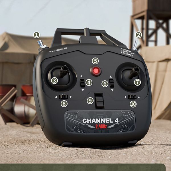 Літак на радіокеруванні SCHE W551 Four-channel Stunt Fighter Blue 656-03529 фото