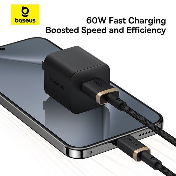 Кабель Baseus Dura Series Fast Charging Cable USB to Type-C 60W 2m Gold+Black P10377802U01-02 фото
