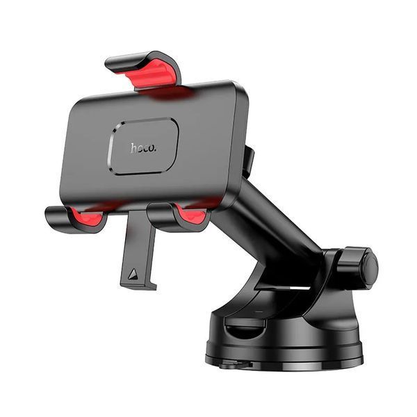 Автотримач для телефона HOCO H22 Dragon automatic clamping car holder (center console) Red Black 6942007605656 фото