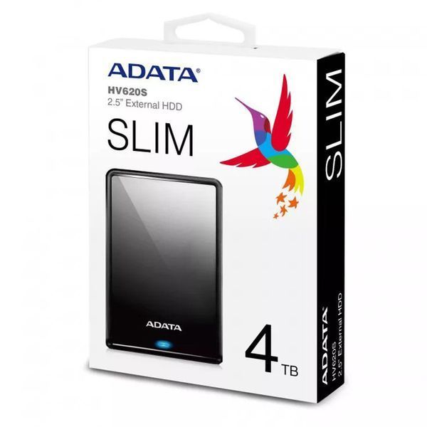 Внешний жесткий диск PHD External 2.5'' ADATA USB 3.1 DashDrive Classic HV620S 4TB Slim Black AHV620S-4TU31-CBK фото