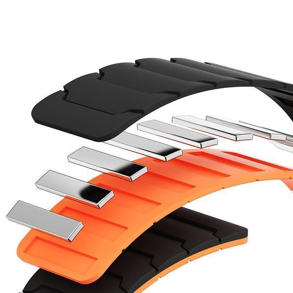 Ремінець Dual-color Magnetic для Smart Watch 20mm Black / Orange 212-01726 фото