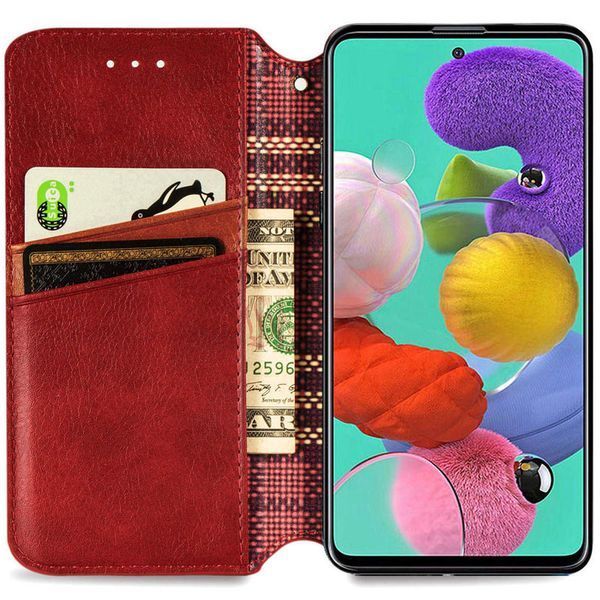 Шкіряний чохол-книжка GETMAN Cubic для Xiaomi Redmi 9A Червоний 555-01967 фото