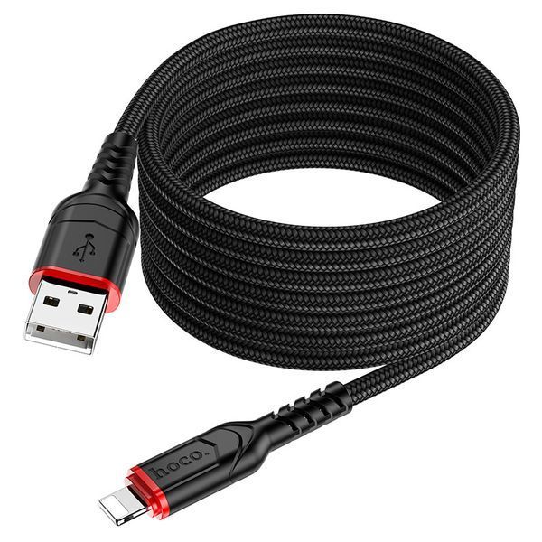 Кабель Hoco X59 Victory charging data cable iP(L=2M) Black 6931474794055 фото