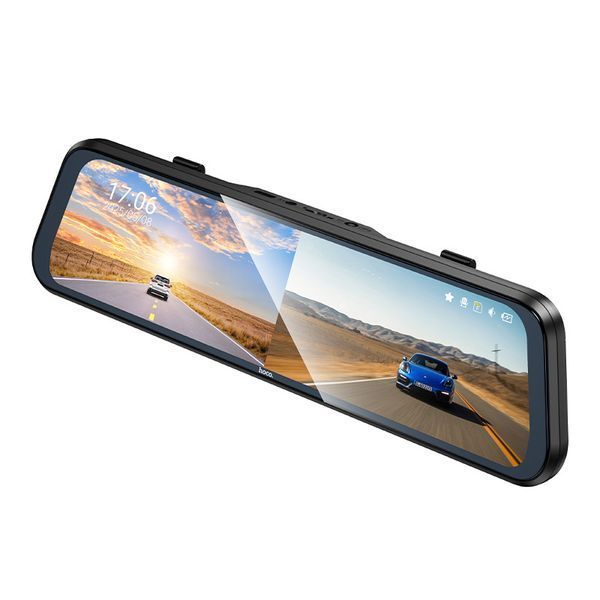 Відеореєстратор HOCO DV16 9.66-inch streaming media driving recorder(dual-channel with rear camera) Black 6942007664219 фото