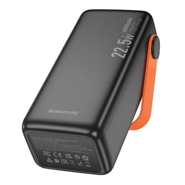 Зовнішній акумулятор Power Bank Borofone BJ66 Magnifico 22.5W+PD20 40000 mAh Black 656-03777 фото