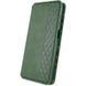 Кожаный чехол-книжка GETMAN Cubic для Samsung Galaxy M35 5G Зелёный 555-01663 фото 4