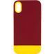 Чохол TPU+PC Bichromatic для Apple iPhone X / XS (5.8") Brown burgundy / Yellow 555-03894 фото 1