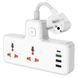 Сетевой удлинитель HOCO AC12A Reise 2-position expansion socket(PD30W/1C3A) White 656-03194 фото 3