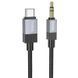 Аудіо кабель Aux Hoco UPA32B Clever digital (Type-C to AUX 3.5mm) (1m) Black ILSO-00000079122-1 фото 1