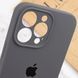 Силиконовый чехол с закрытой камерой для iPhone 15 Pro Dark Grey 666-01063 фото 7