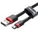 Кабель Baseus Cafule Cable USB For Micro 2.4A 1m Red+Black CAMKLF-B91 фото 4