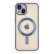 Чохол TPU Metallic Chrome Full Camera with Magsafe для iPhone 14 Dark Blue 214-02878 фото