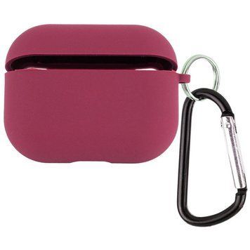 Силиконовый футляр с микрофиброй для наушников Airpods Pro Plum 203-00245 фото