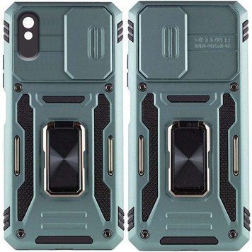 Ударопрочный чехол Camshield Army Ring для Xiaomi Redmi 9A Light Green 777-05114 фото