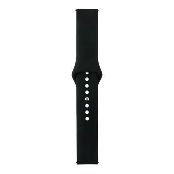 Ремінець Универс 20mm Silicone Original Button Design для Samsung/Amazfit/Huawei Black 212-02694 фото
