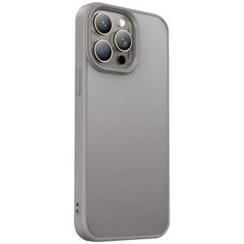 TPU чехол Carbon Protective with Magsafe для Apple iPhone 17 Pro Max (6.9") Grey 777-08634 фото