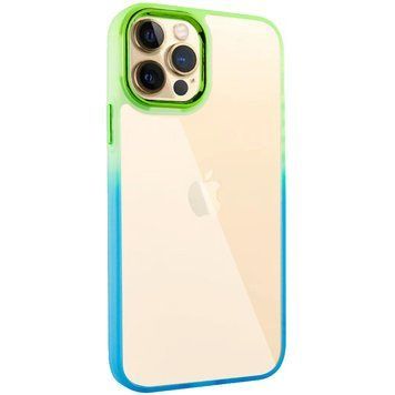 Чехол TPU+PC Fresh sip series для Apple iPhone 12 Pro / 12 (6.1") Бирюзовый / Лимонный 777-06730 фото