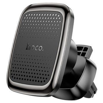Тримач для мобільного HOCO CA106 Air outlet magnetic car holder Black Metal Gray 656-00474 фото
