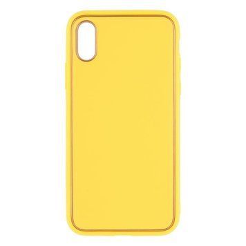 Чехол Leather Gold with Frame для iPhone X/Xs Yellow 207-00385 фото
