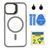 Чохол TPU+PC+Metal Stand Case with MagSafe and Camera Lenses для iPhone 14 Grey 214-03654 фото