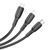 Кабель BOROFONE BX71 USB to iP+Type-C+Micro 2A, 1m, PVC, PVC connectors, Black 6974443384543 фото