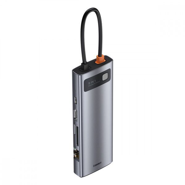USB-Хаб Baseus Metal Gleam Series 9-in-1 Type-C Gray CAHUB-CU0G фото