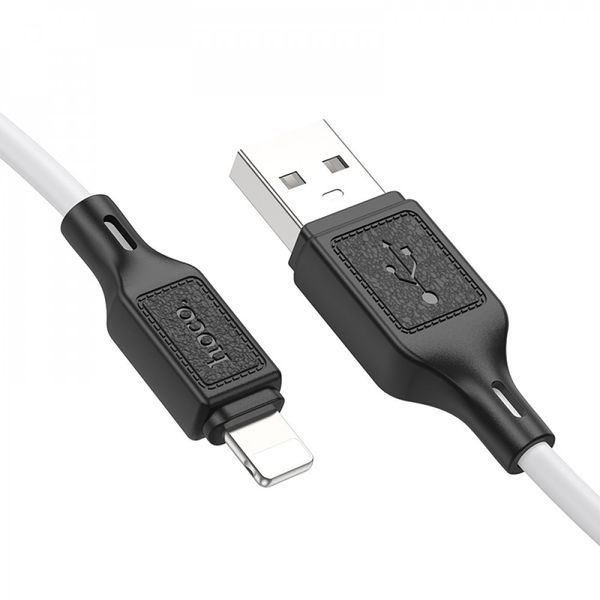 Кабель HOCO X90 Cool silicone charging data cable for iP White 6931474788412 фото