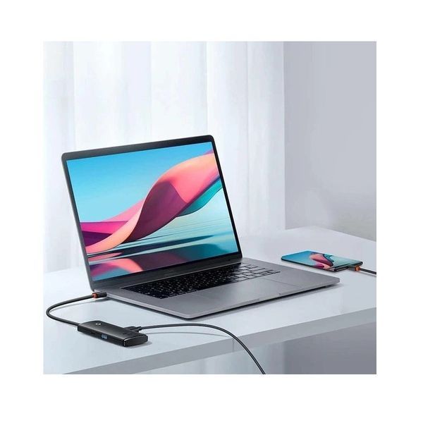 USB-хаб Baseus Lite Series 4-Port USB-A HUB Adapter (USB-A to USB 3.0*4) 25cm Black WKQX030001 фото