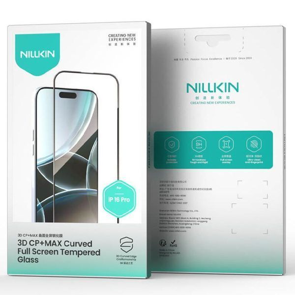 Защитное стекло Nillkin (CP+ max 3D) (full glue) для Apple iPhone 16 Pro (6.3") 777-08501 фото