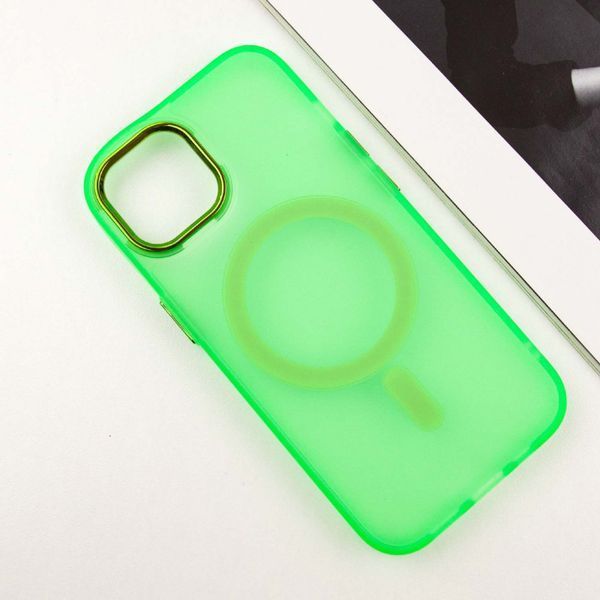 Чохол TPU+PC Lily with MagSafe для Apple iPhone 14 (6.1") Neon Green 214-03608 фото