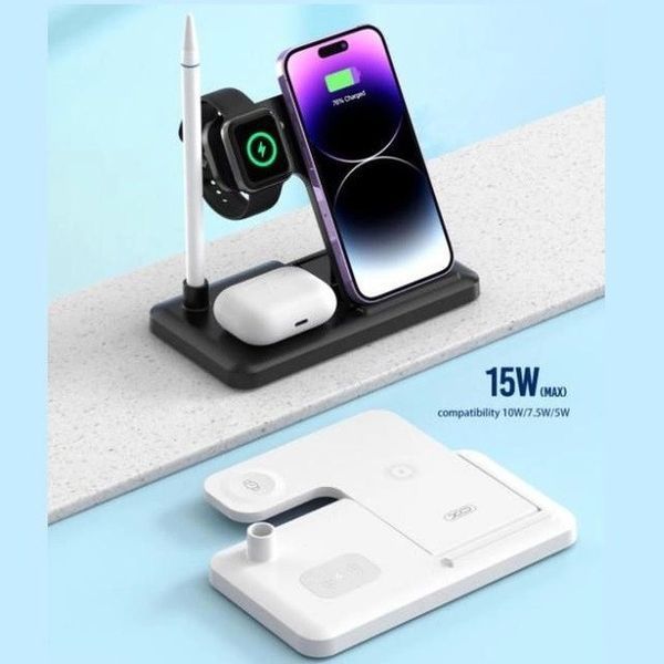 Беспроводное зарядное устройство XO WX033 Fast Charge 15W Черное 209-00155 фото