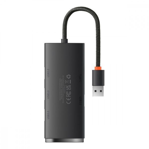USB-Хаб Baseus Lite Series 4-in-1 (USB-A to USB 3.0*4) (0.25m) Black WKQX030001 фото