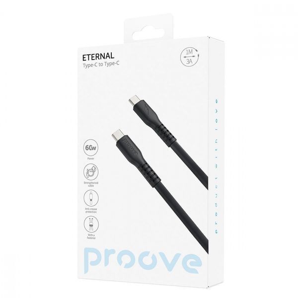 Кабель Proove Eternal Type-C to Type-C 60W (1m) black 656-02573 фото